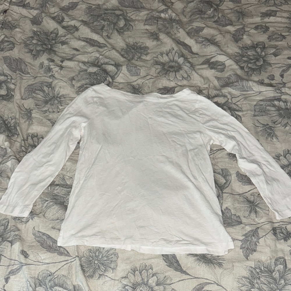 J. Crew white long sleeve tee